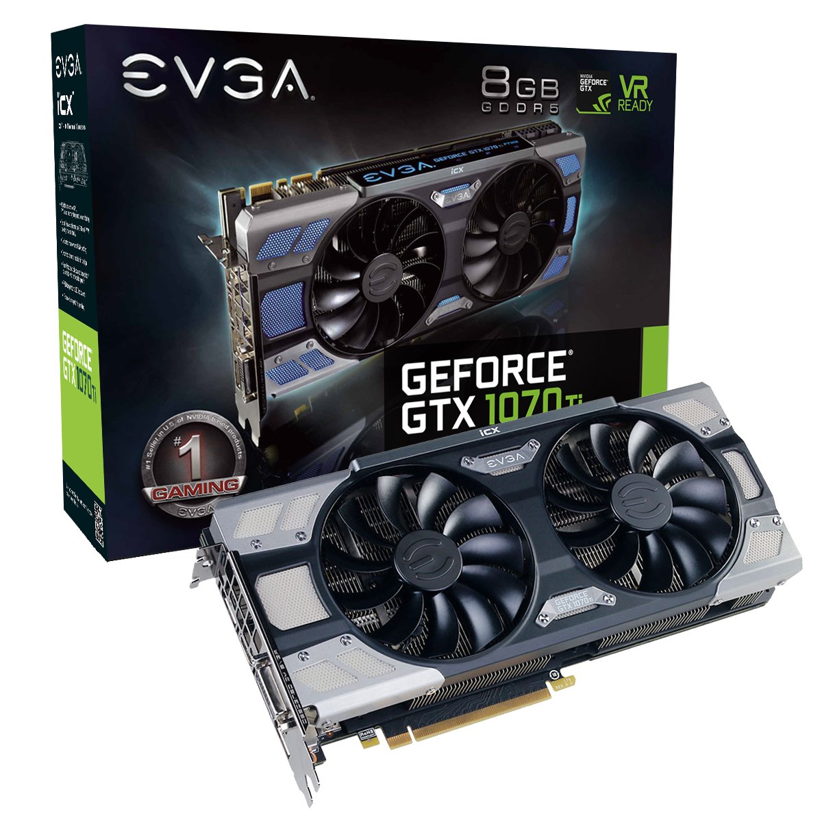 EVGA GeForce GTX 1070 Ti FTW2 GAMING, 8GB GDDR5, tecnología iCX